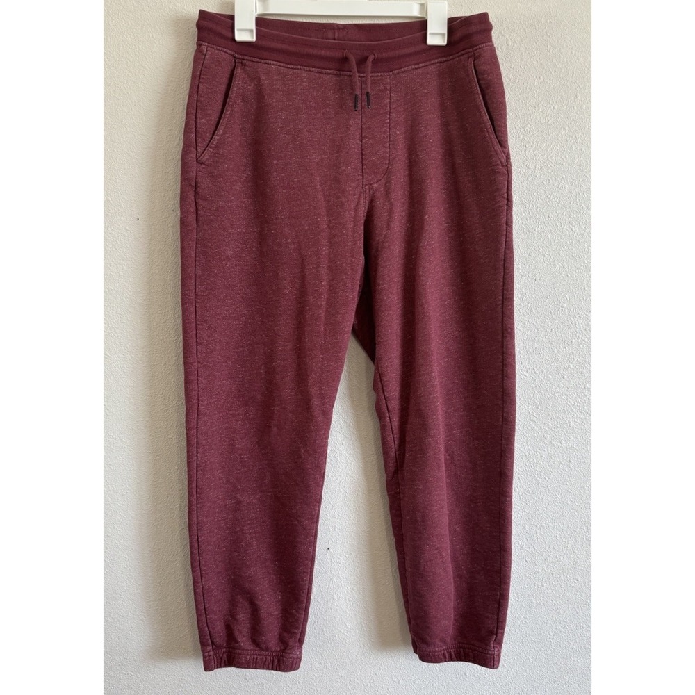 Patagonia Mahnya Fleece Pants Mens M Sequoia Red Organic Cotton Joggers FA22